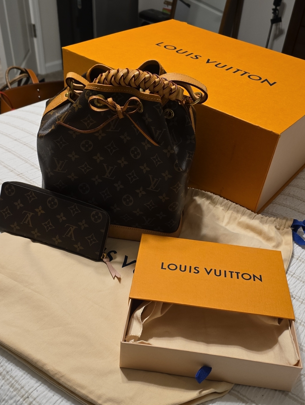 Louis Vuitton Bucket Bag & Wallet